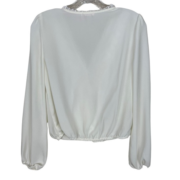 Mi Ami Ivory Long Sleeve Blouse - Picture 6 of 7
